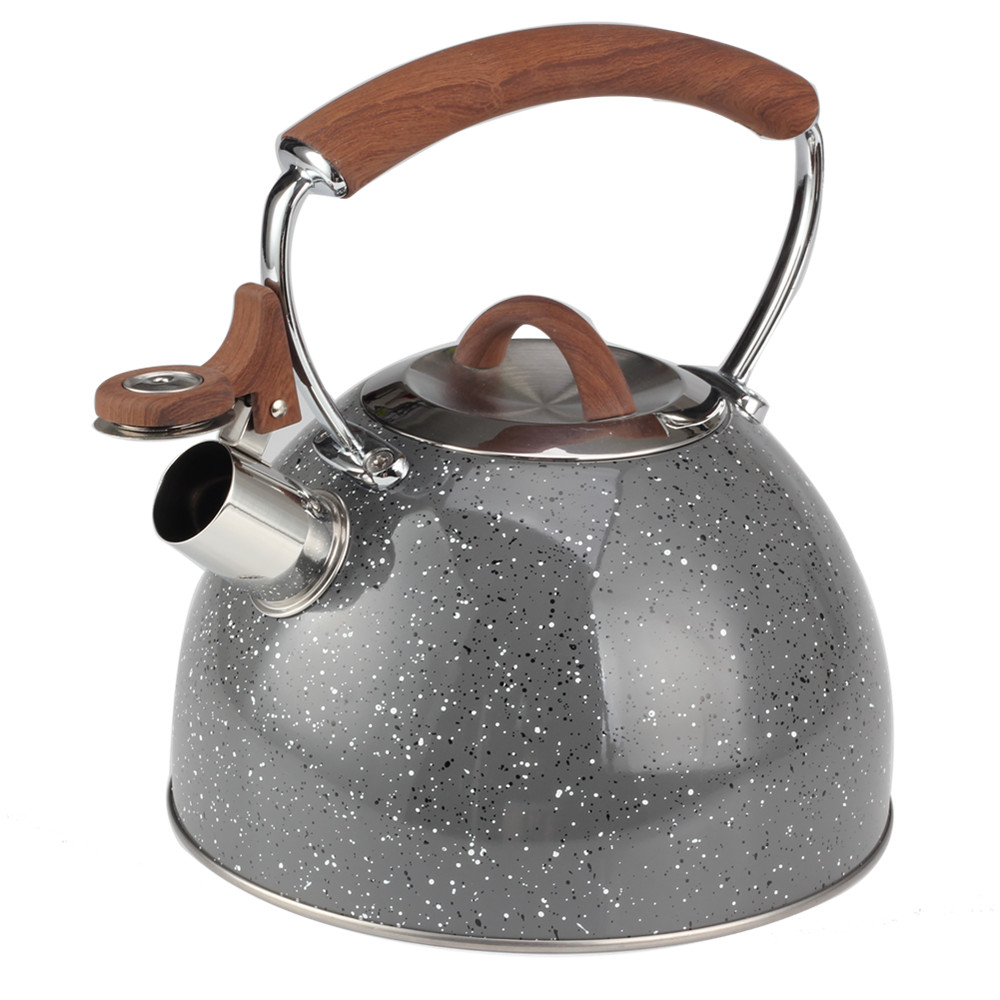 Whistling Tea Kettle With Wooden Handle — product information