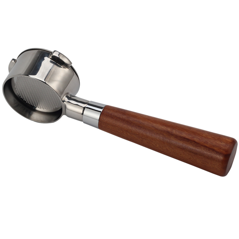 Stainless Steel Portafilter With Solid Wood Handle — 4