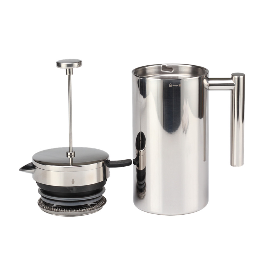 Stainless Steel Manual Coffee Makers for Home Office Or Camping,Silver — product information