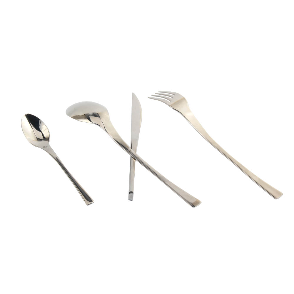 Dinner Forks/Spoons/Knives, Square Edge & Mirror Polished, Dishwasher Safe — 7