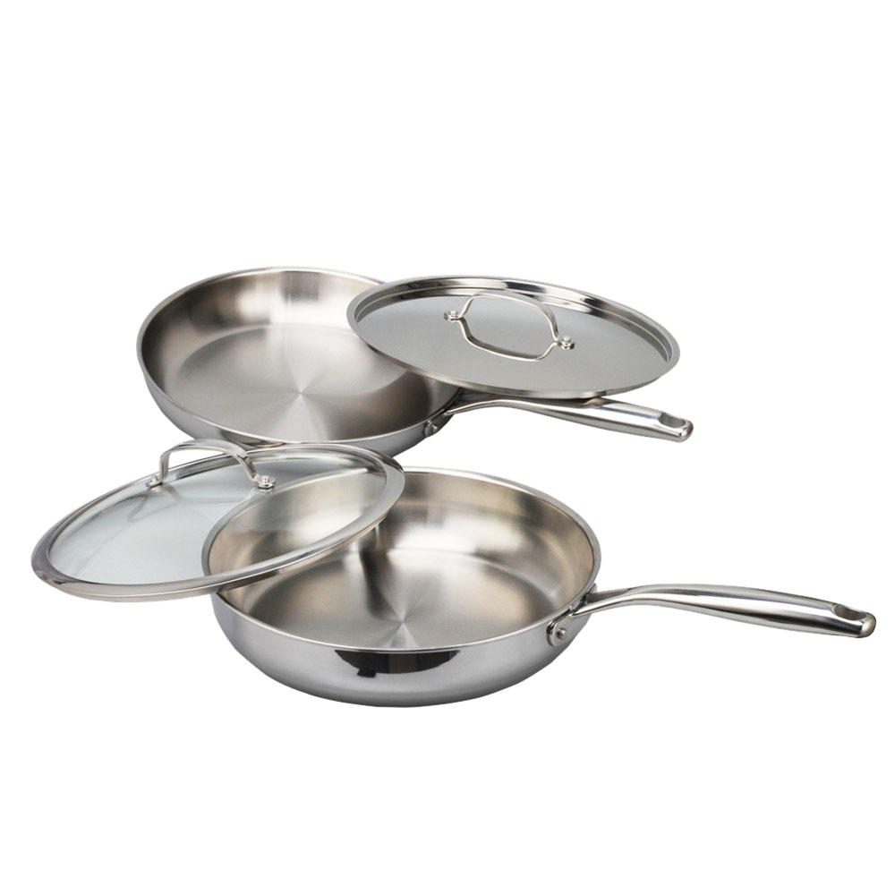 Triply Stainless Steel Frying Pan With Lid — product information