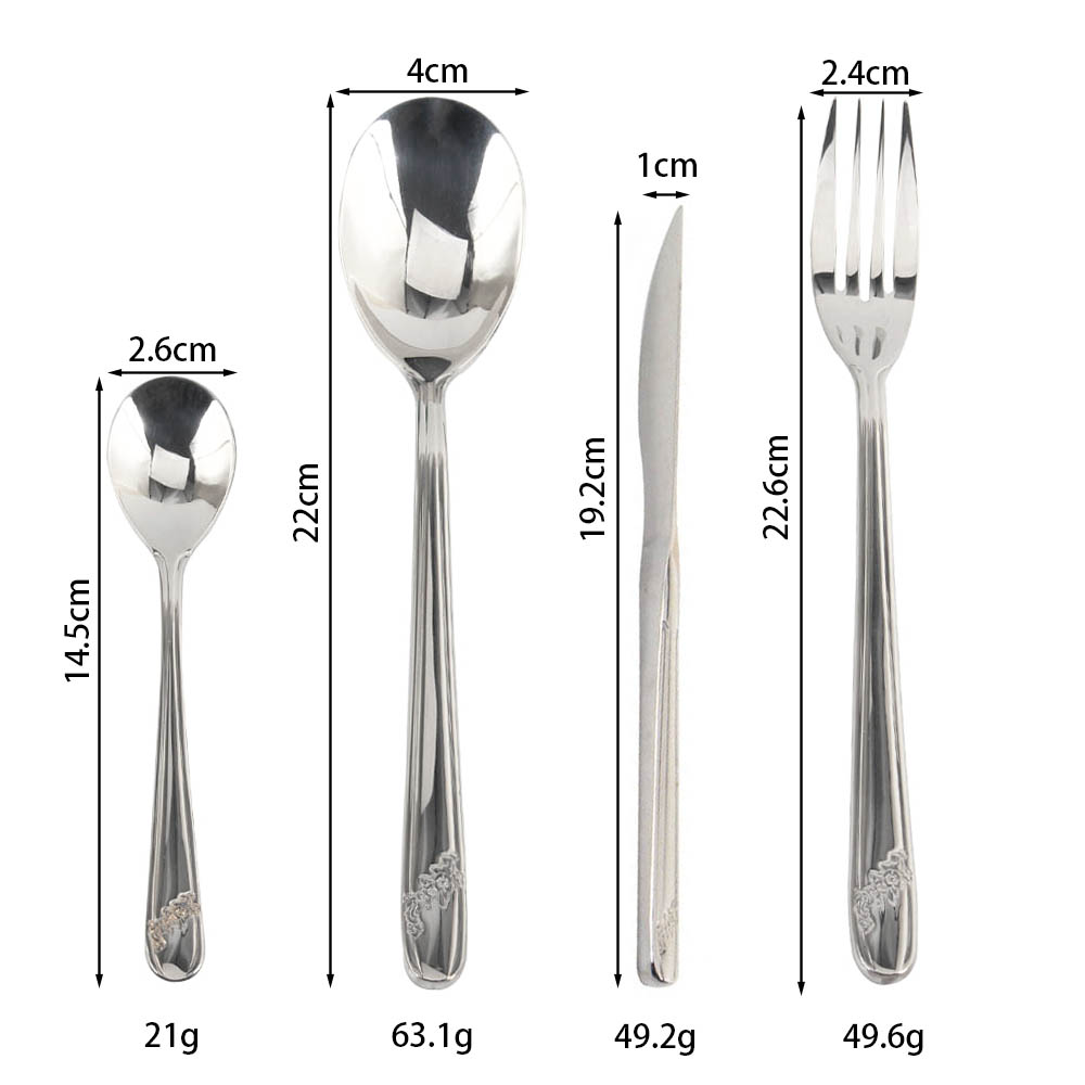 Stainless Steel Flatware Set, Durable Stainless Steel Tableware Include Forks Spoons Knives, Mirror Polished Tableware Set — 11