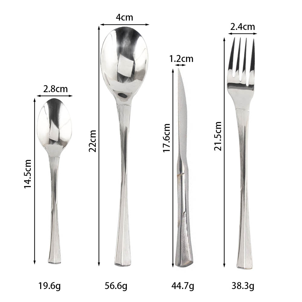 Stainless Steel Flatware Set, Cutlery Set Utensils Include Forks Spoons Knives, Mirror Polished Tableware Set — 9