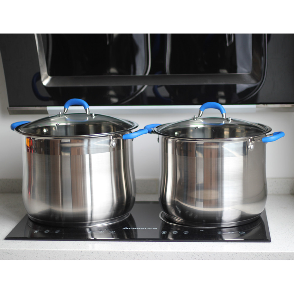 Stainless Stock Pot With Silicone Handle — product information