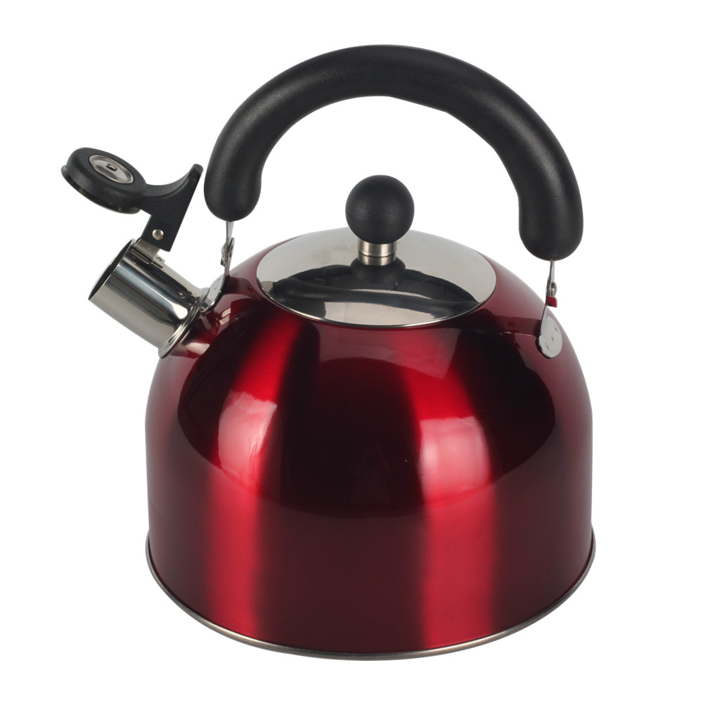 S/S Whistling Tea Kettle Red — 6