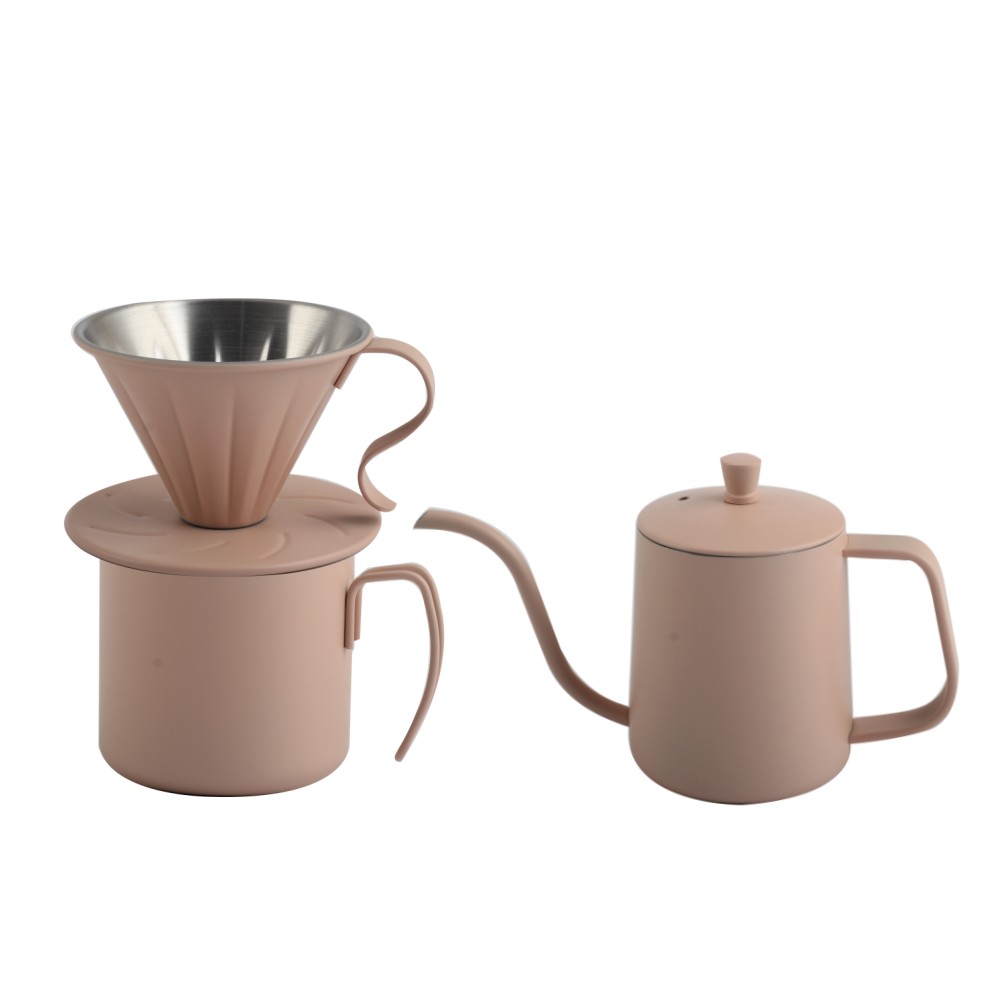 Stainless Steel Coffee Kettle Set, Portable Pour Over Coffee Maker Set,