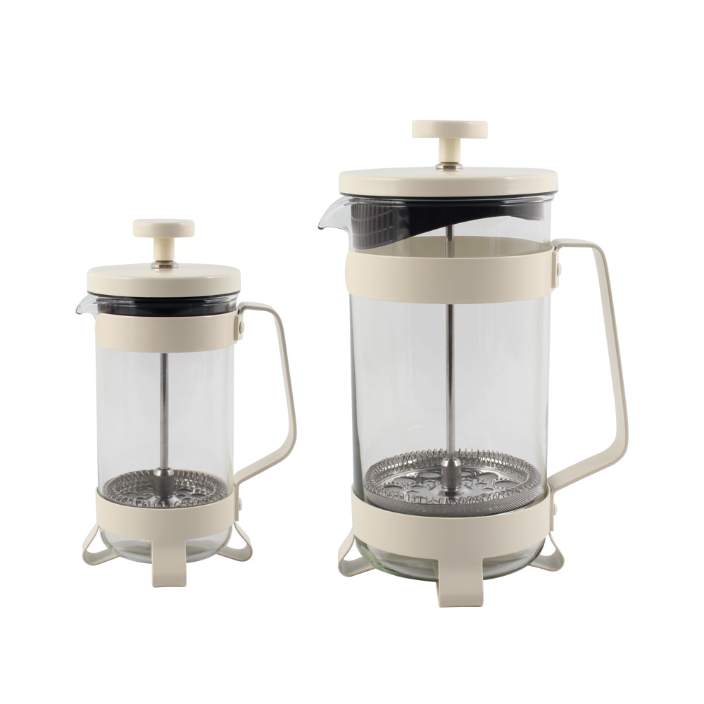 French Press Coffee Maker, High-Heat Borosilicate Glass, Stainless Steel Coffee Press