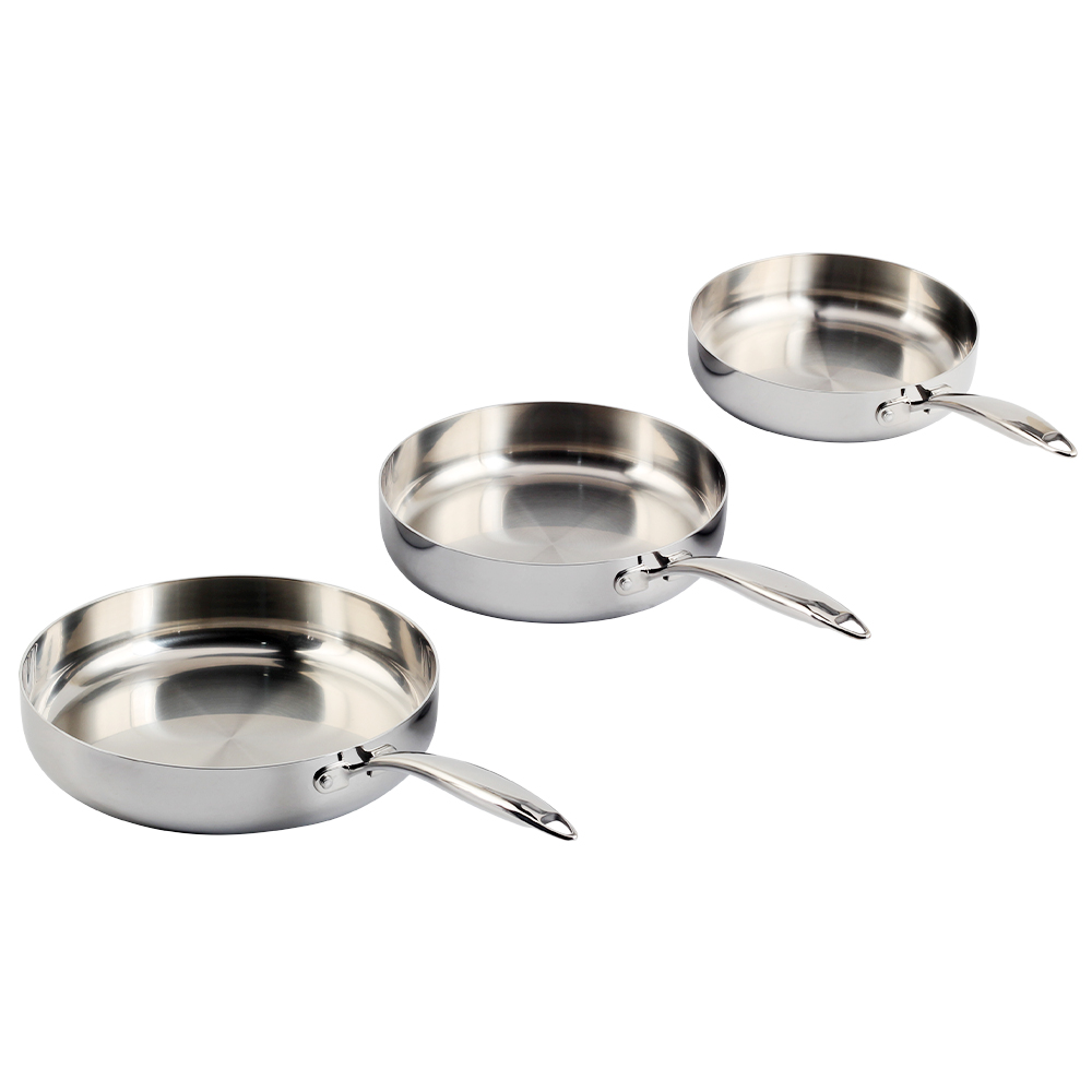 12 Inch Tri-Ply Stainless Steel Frying Pan With Lid — product information