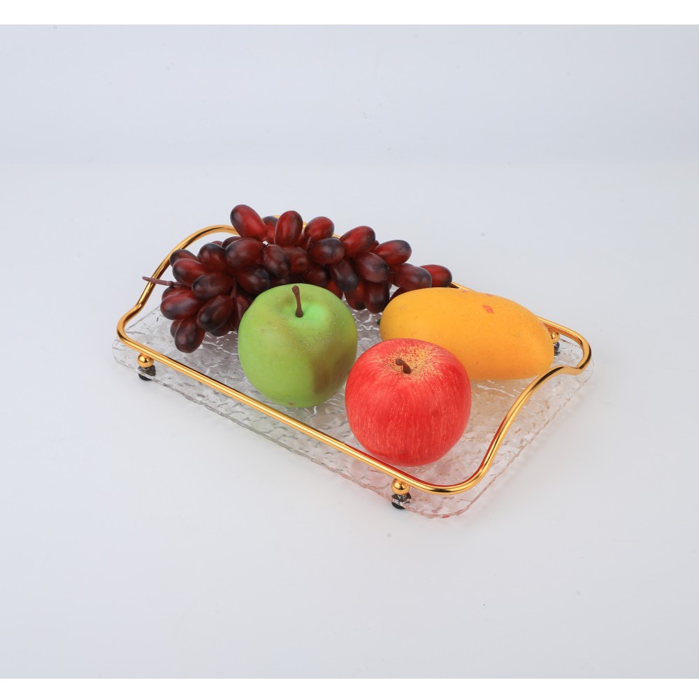 Metal Handle Acrylic Tray — product information