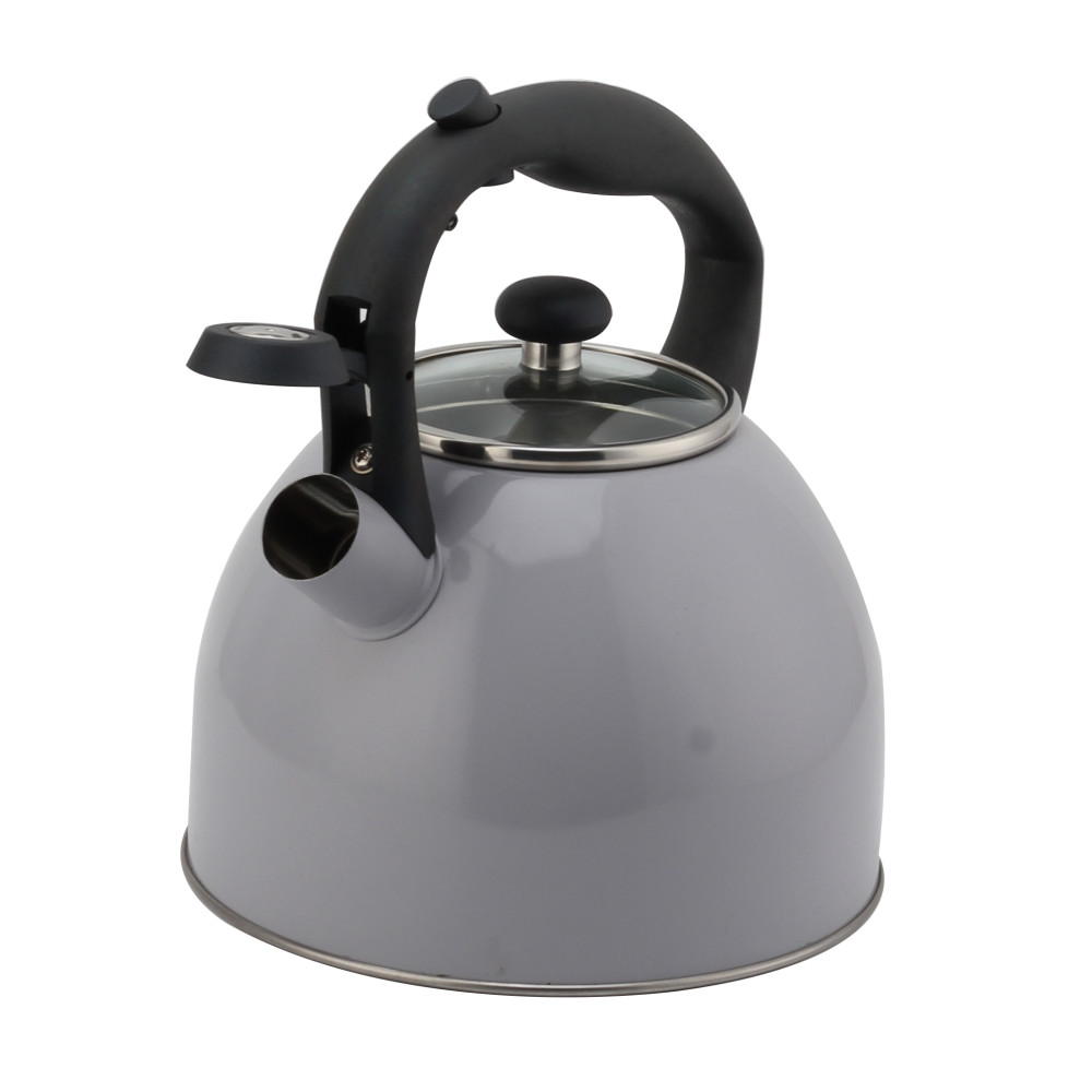 Fashionable S/S Whistling Kettle for Kitchen-Deep Gray — product information