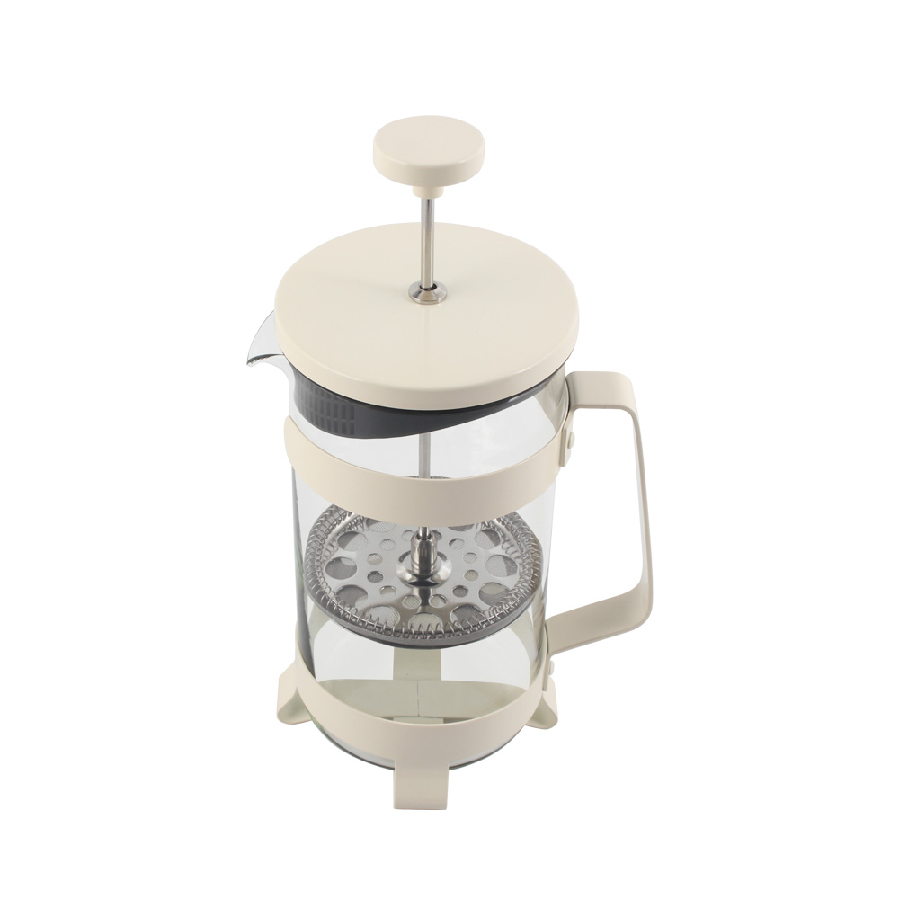 French Press Coffee Maker, High-Heat Borosilicate Glass, Stainless Steel Coffee Press — product information