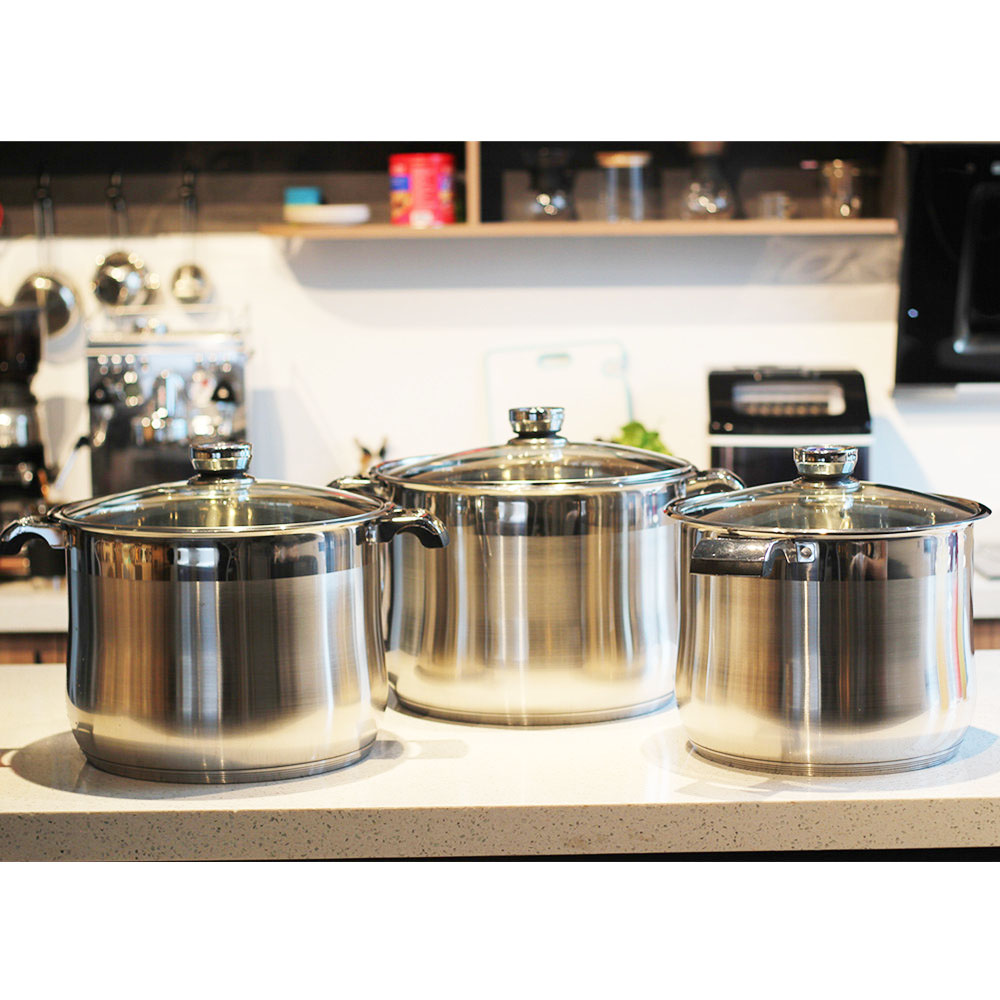 Stainless Steel Stock Pot With Heat Manage Thermometer Knob — 5