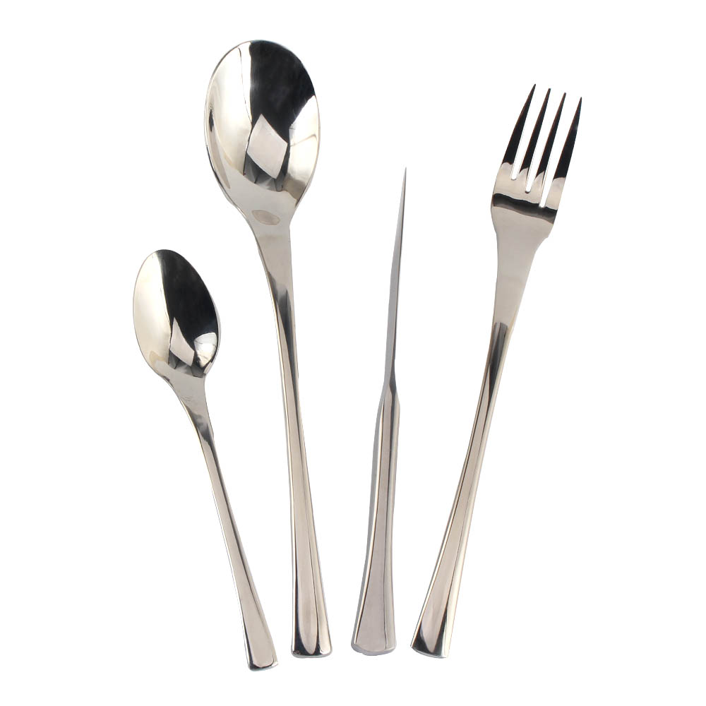 Dinner Forks/Spoons/Knives, Square Edge & Mirror Polished, Dishwasher Safe