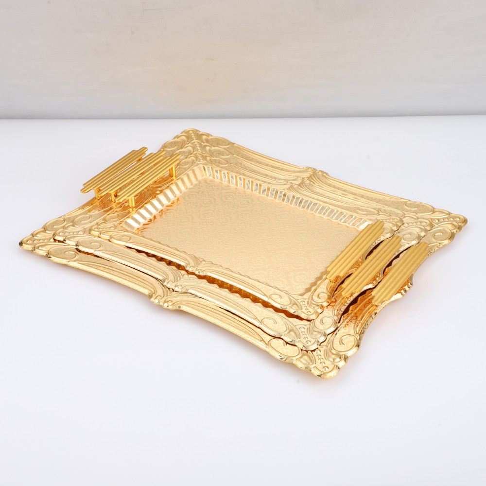 Middle East Lace Rectangular Iron Tray — 4