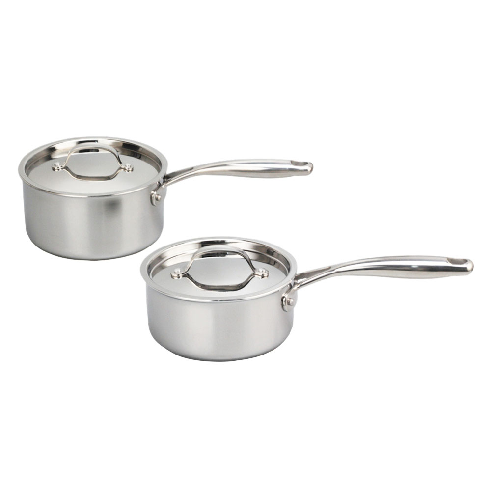 Whole-Clad Tri-Ply Stainless Steel Saucepan With Stainless Steel Lid — product information