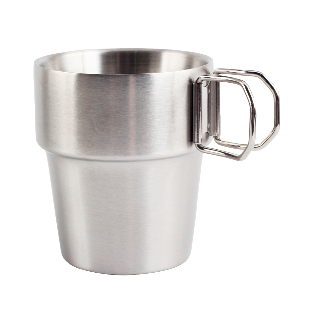 Stainless Steel Water Cup Mug With Foldable Handles — 6