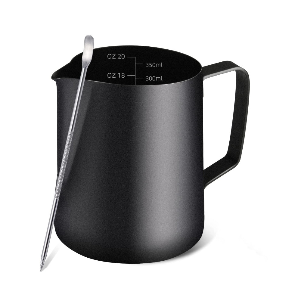 Black Espresso Milk Frothing Pitcher 600 ml — product information