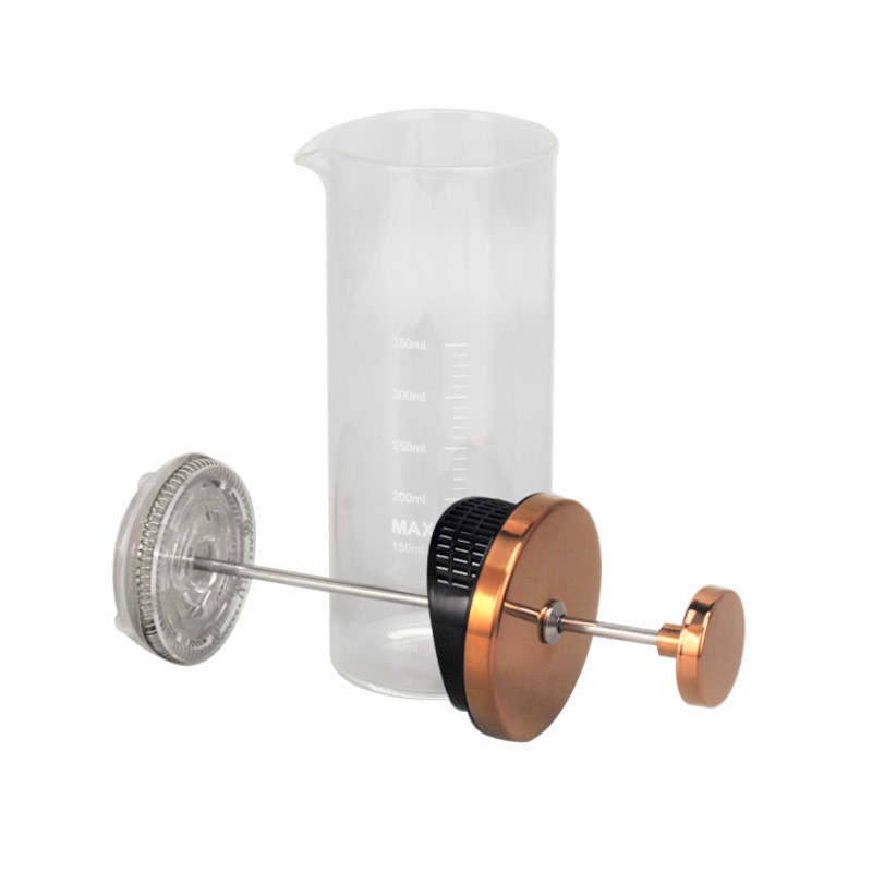 Coffee Glass And Stainless Steel Manual Milk Frother — product information