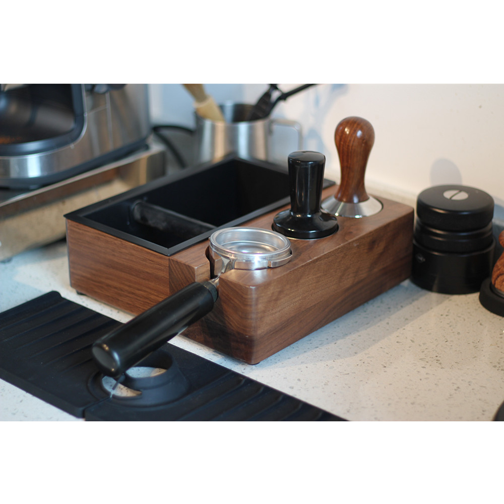 4 In 1 Wooden Knock Box, Portafilter Stand, Coffee Knock Box With Durable Knock Bar — product information
