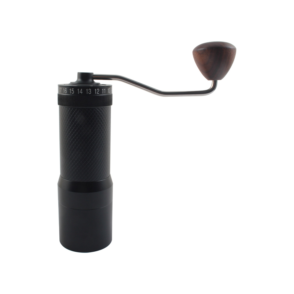 Manual Coffee Grinder With Stainless Steel Burr, External Adjustable Design, Black Color