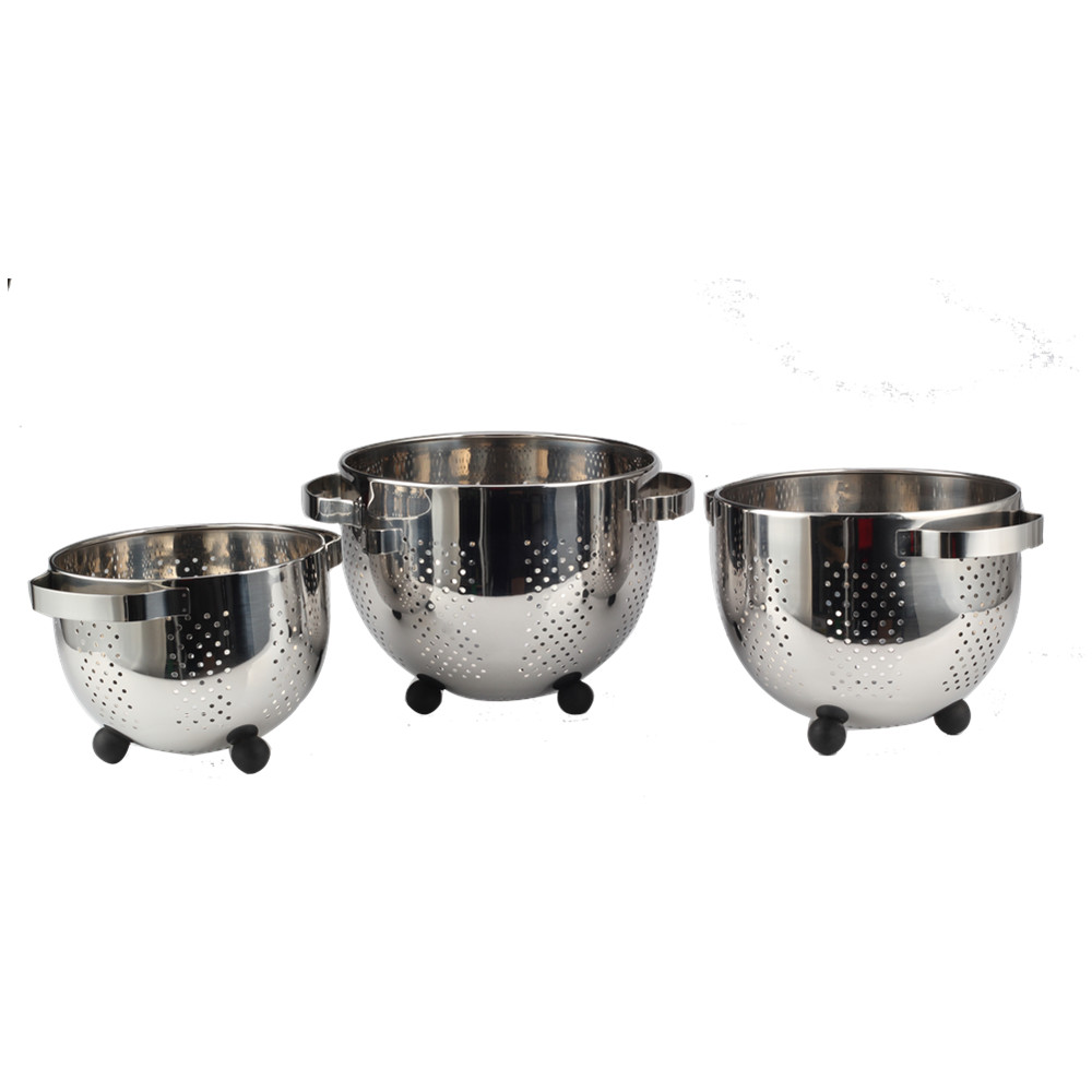 Stainless Steel Colander With Ball Point Feet — 6