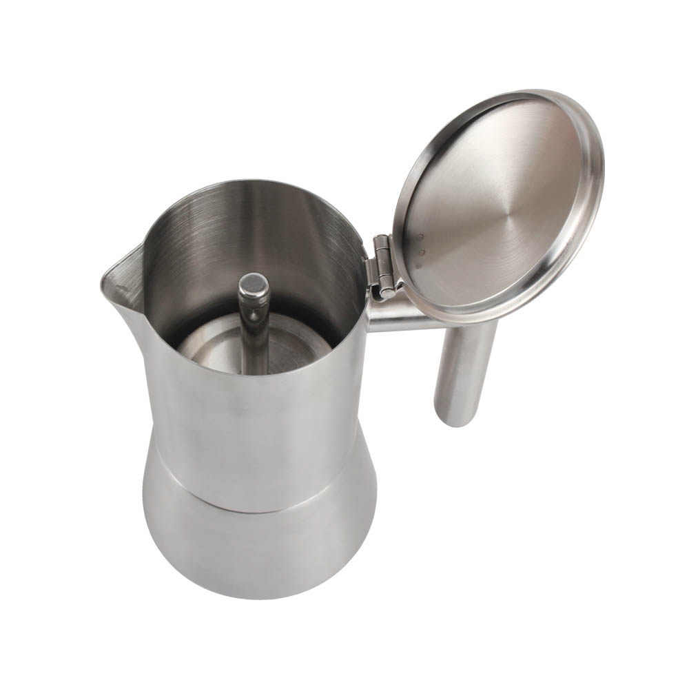 Matt Finish Stainless Steel Moka Pot — 4