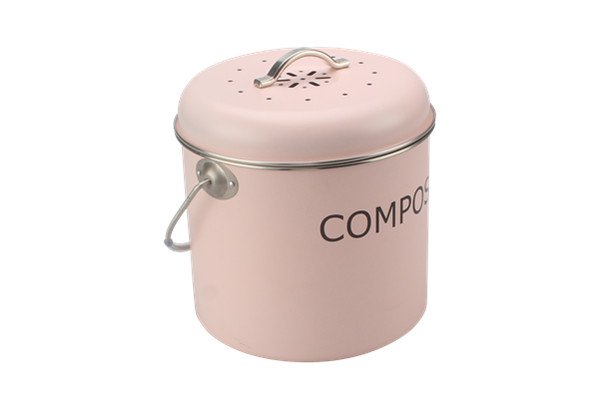 Indoor Multi-Color 0.8 Gallon Stainless Steel Compost Pail — product information