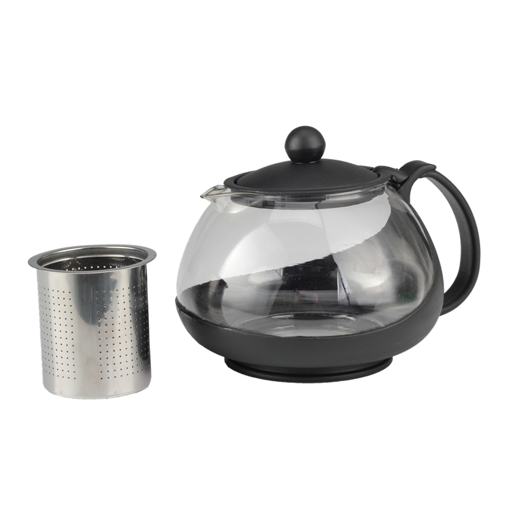 Glass Teapot With Heat Resistant Stainless Steel Infuser Perfect for Tea And Coffee — product information