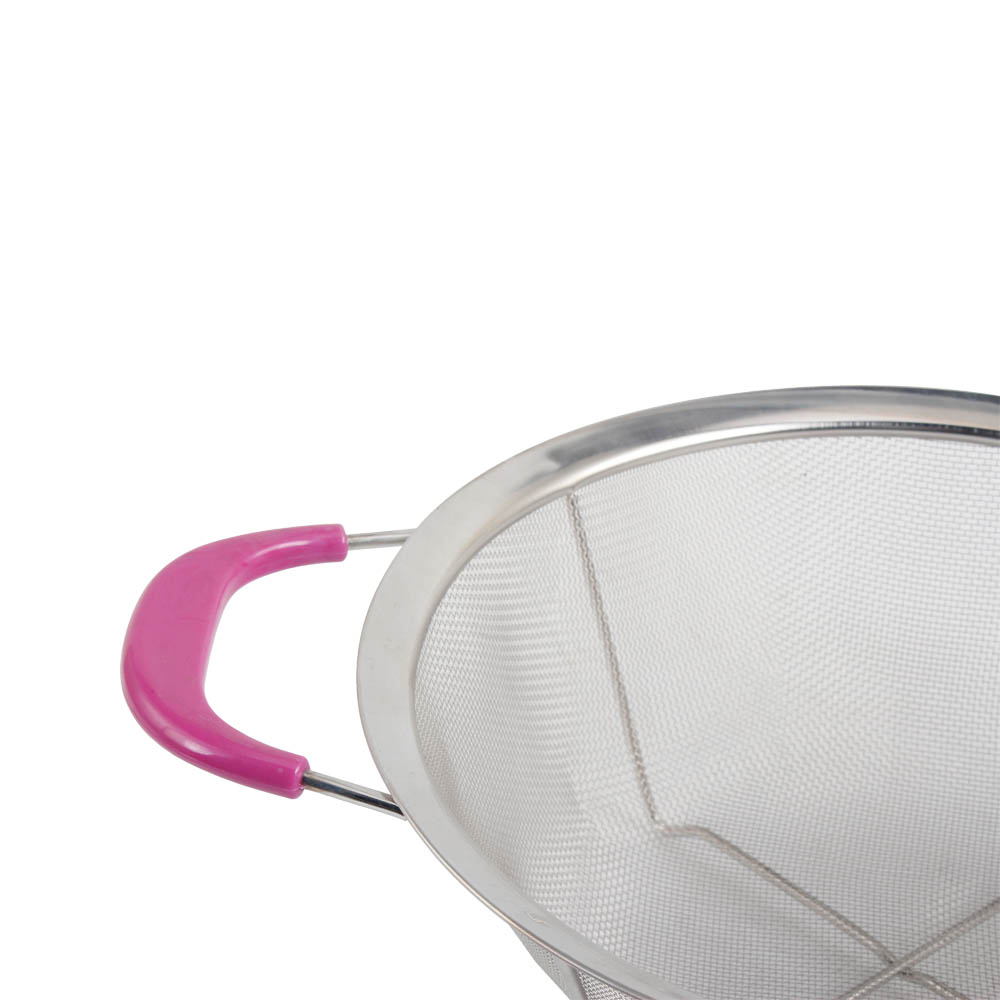 Stainless Steel Colander With Plastic Handle — 3
