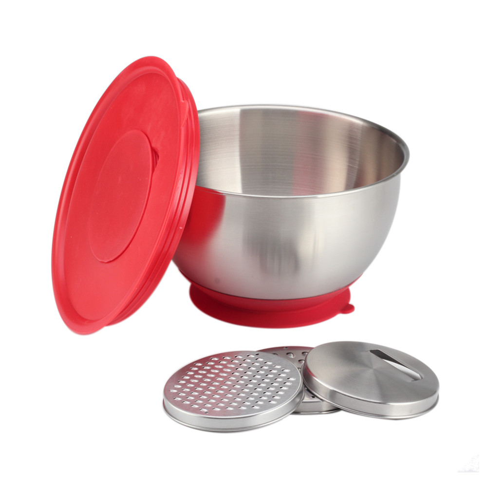Stainless Steel Mixing Bowl With 3pcs Graters — 4