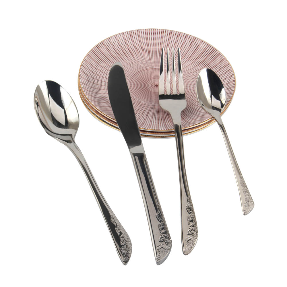 Stainless Steel Mirror Polished Cutlery Set Include Forks Spoons Knives, Mirror Polished Tableware Set — 9