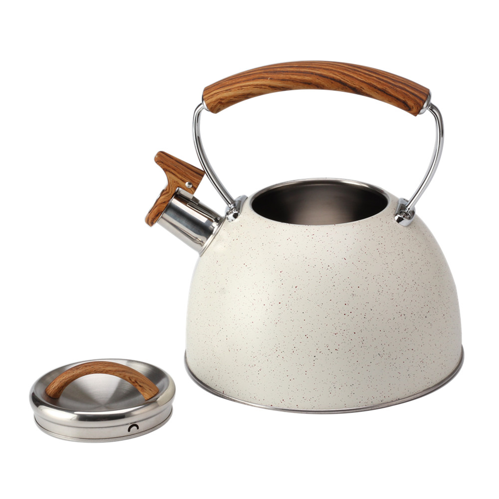 Whistling Kettle With Wood Grain Handle — product information