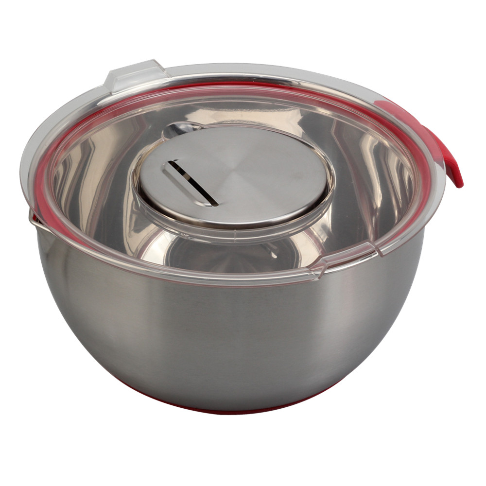 Stainless Steel Mixing Bowl With 3pcs Graters & Handle — product information