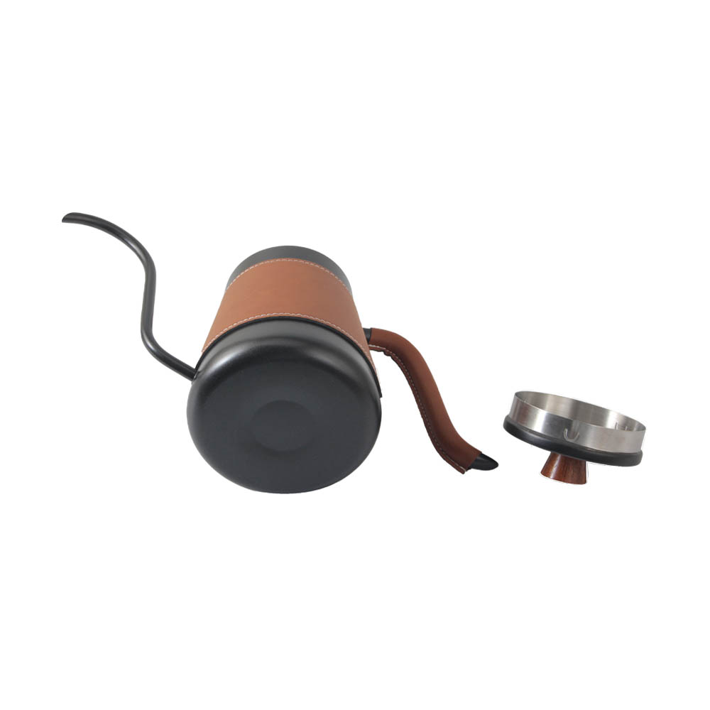 Pour Over Coffee Kettle With Gooseneck And Leather Cover — 6