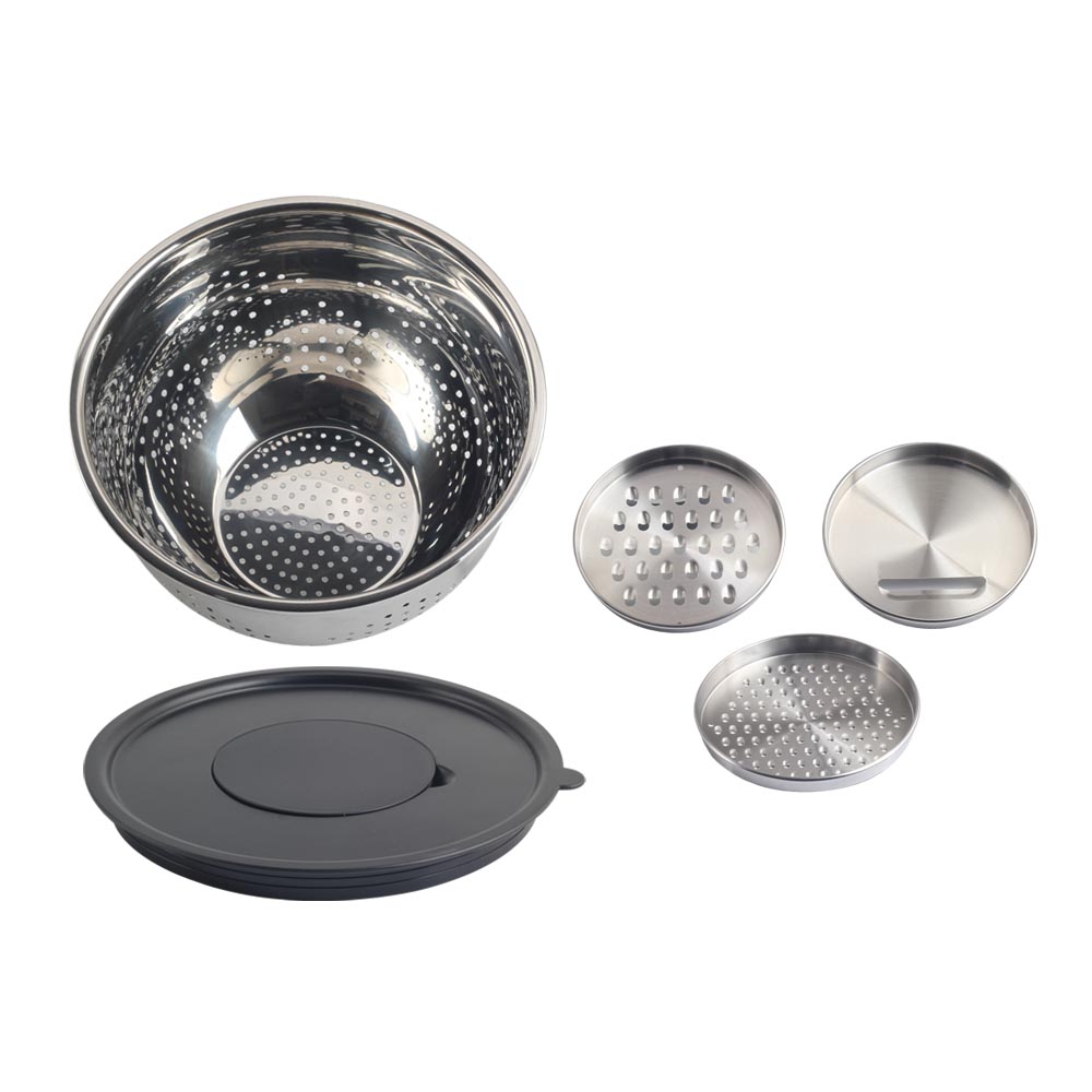 Stainless Steel Colander With 3 Different Grater — 4