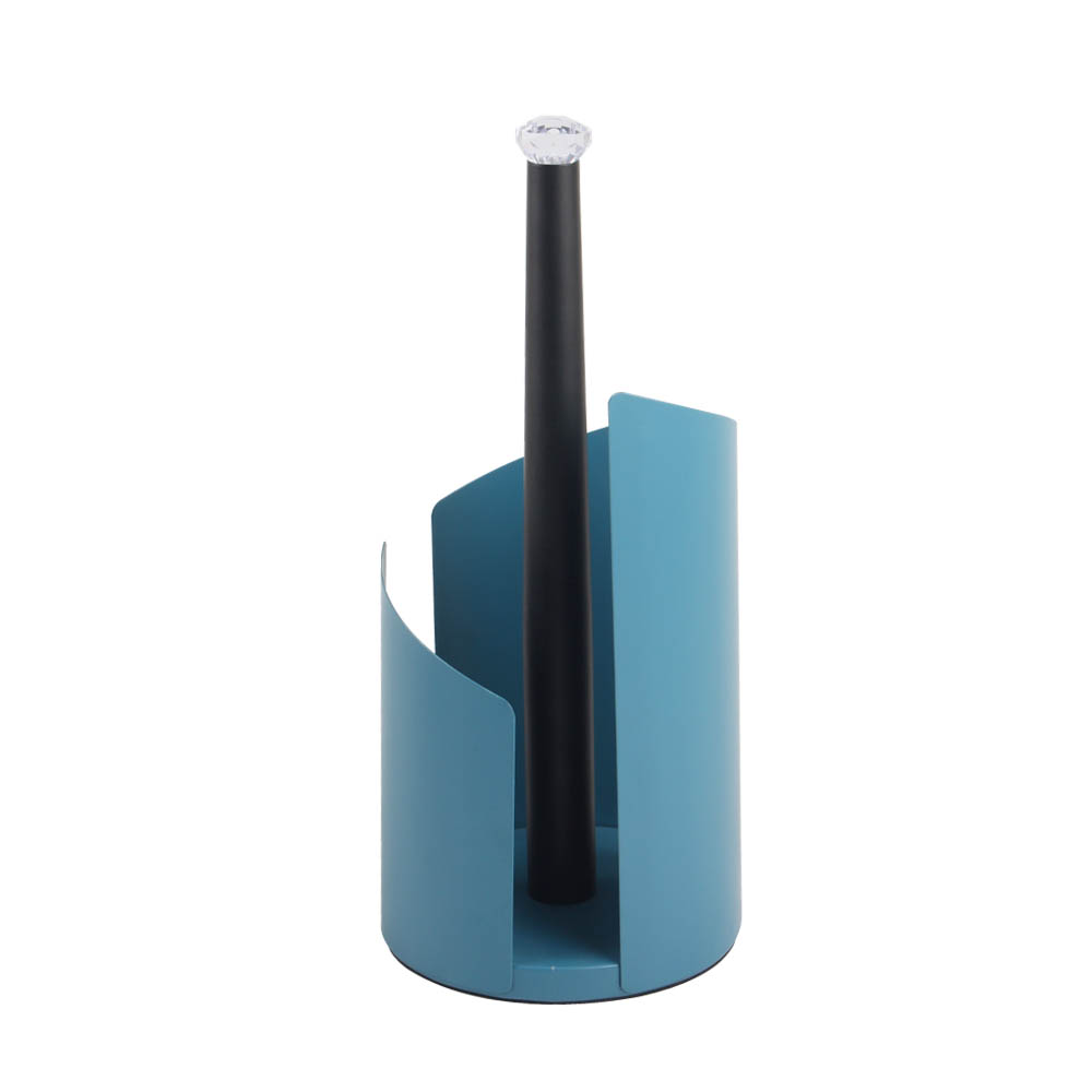 Stainless Steel Paper Towel Holder, Freestanding Holder, Blue Color — product information