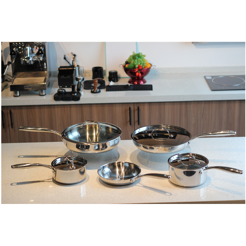 Whole-Clad Tri-Ply Stainless Steel Cookware Set — 6