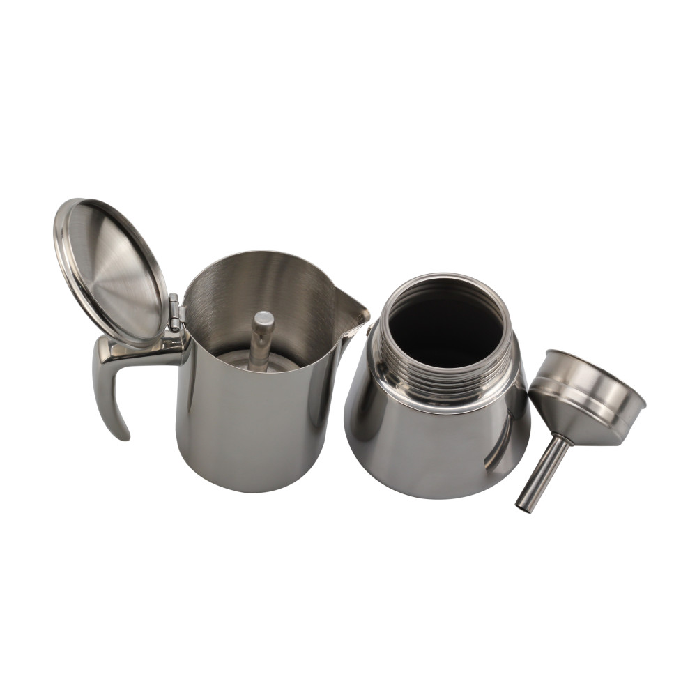Stainless Steel Italian Coffee Machine Maker Induction Moka Pot — product information