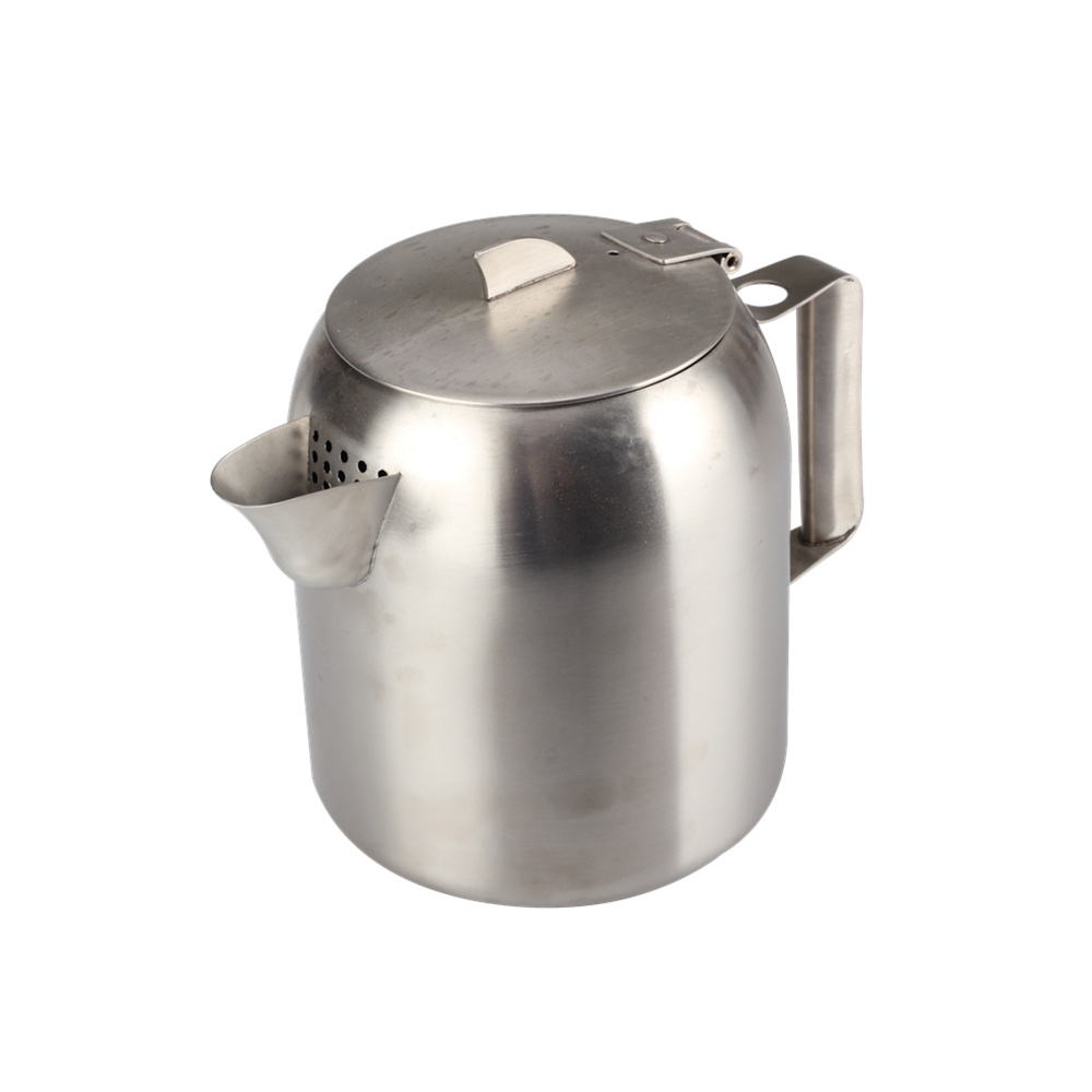 Double Walled Stainless Steel Teapot, Flip Up Kettle — 5