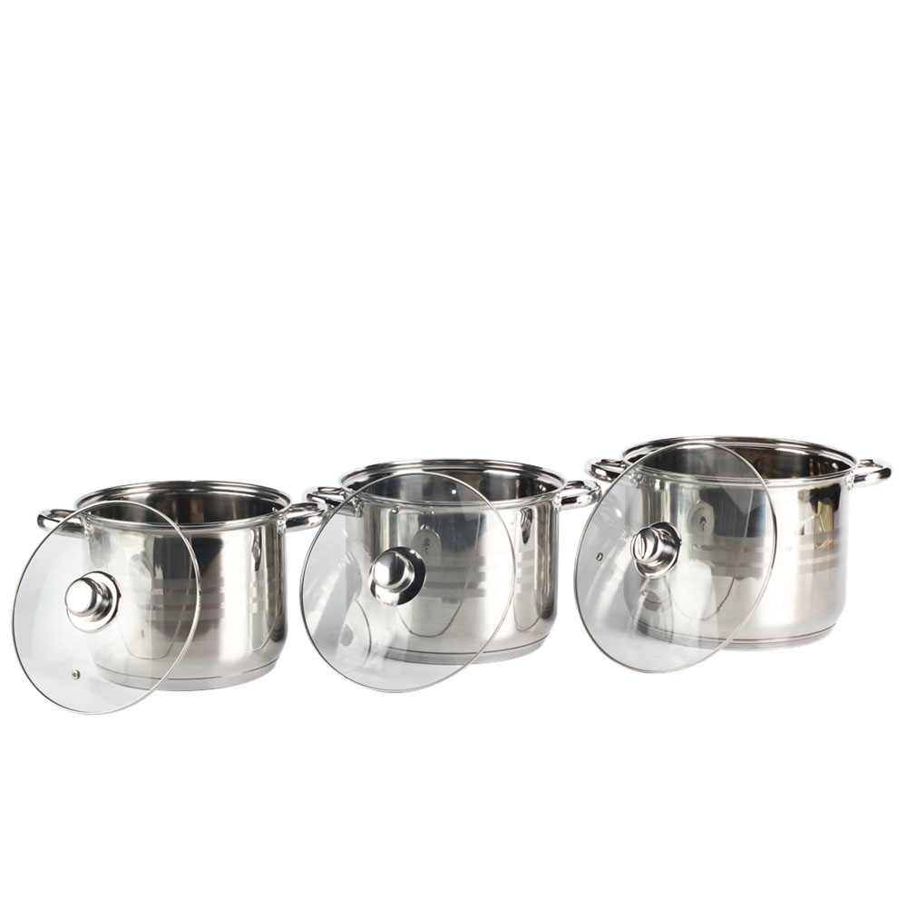 3pcs Stainless Steel Stock Pot — 5