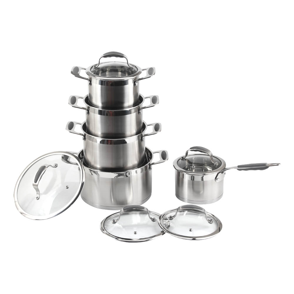 Induction Cookware Set With Glass Lid — 3