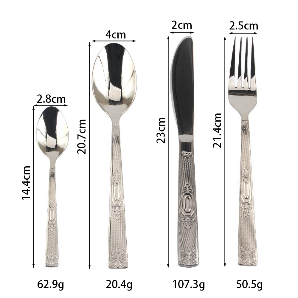 Stainless Steel Mirror Polished Cutlery Set Include Forks Spoons Knives, Mirror Polished Tableware Set — 9