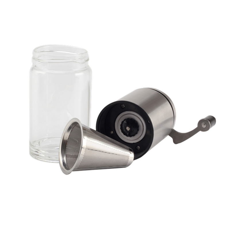 Stainless Steel Portable Coffee Grinder With Filter — product information