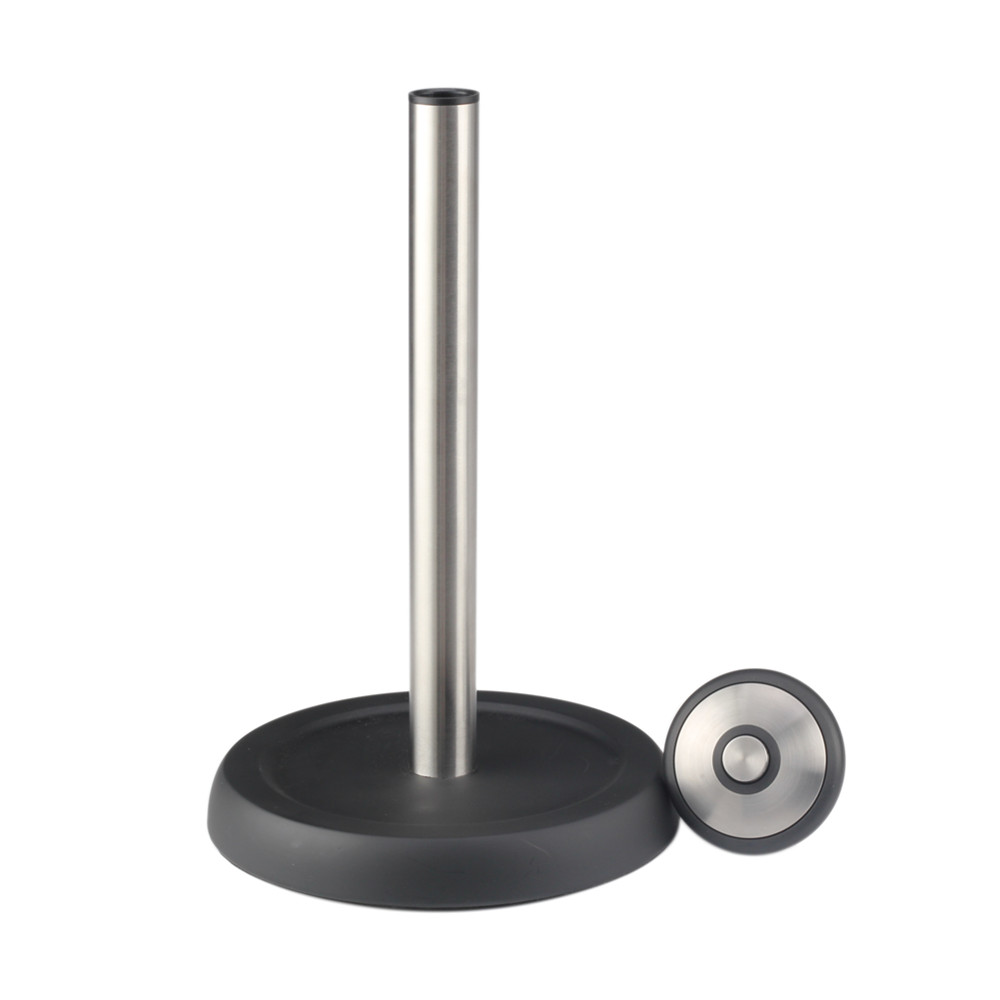 Paper Towel Holder Countertop - Stainless Steel (Silver & Black) — 7