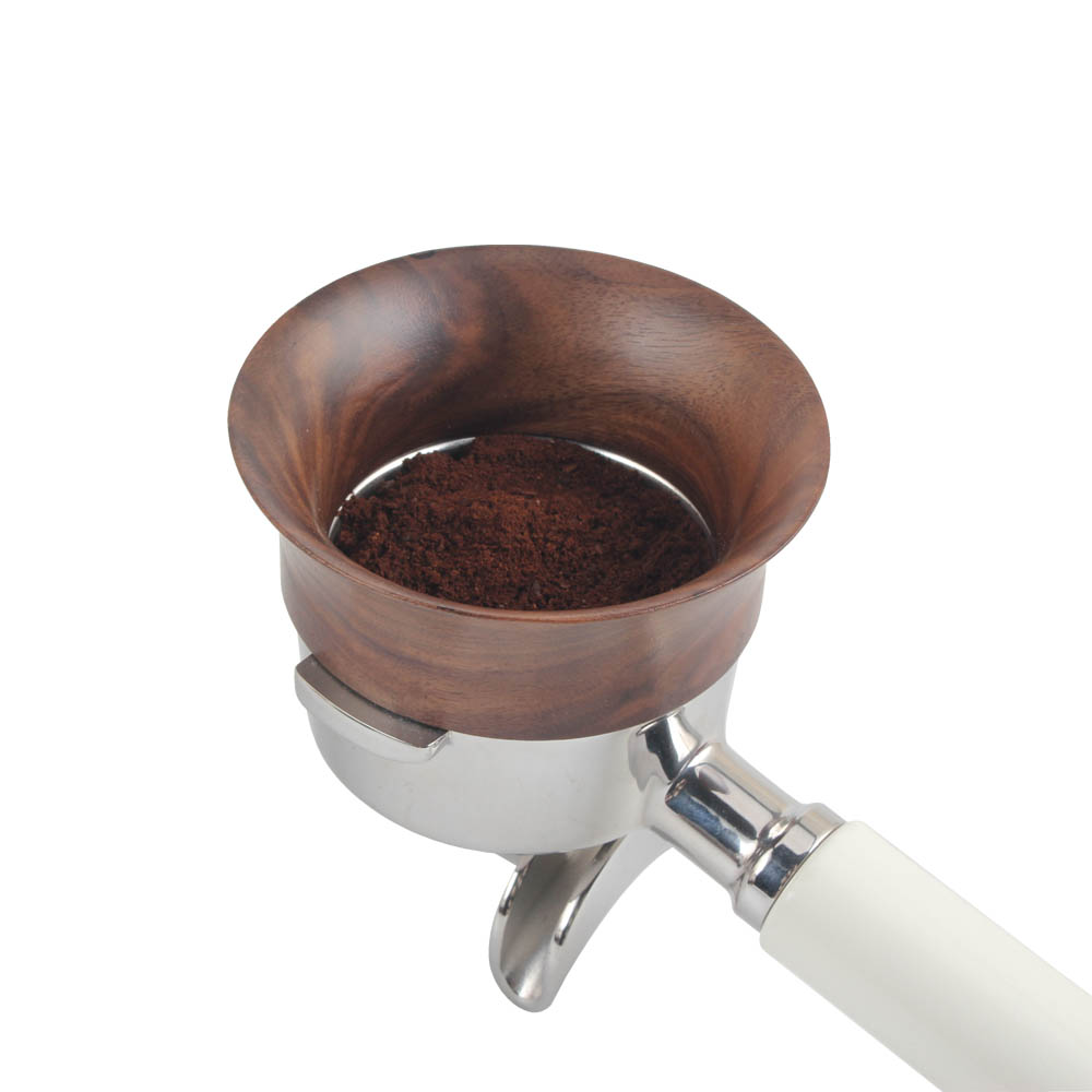 Wooden Espresso Tools Portafilter Funnel, Magnetic Dosing Ring — 5