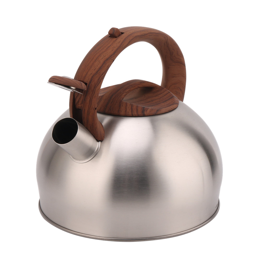 Kettle for Induction Hobs, Gas Hobs And Electric Hobs-Silver Colour With Wooden Handle — product information