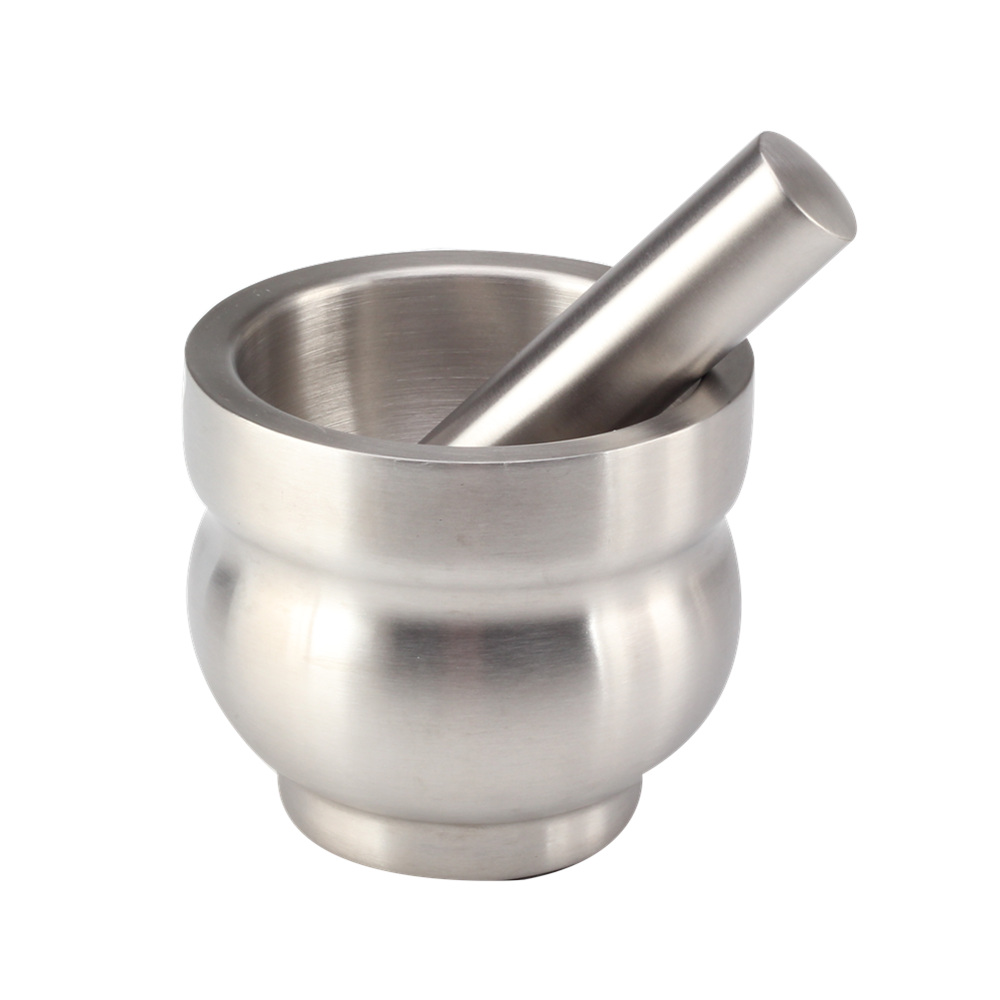 304 Food Grade Stainless Steel Mortar and Pestle Medicine Grinder Set — 4