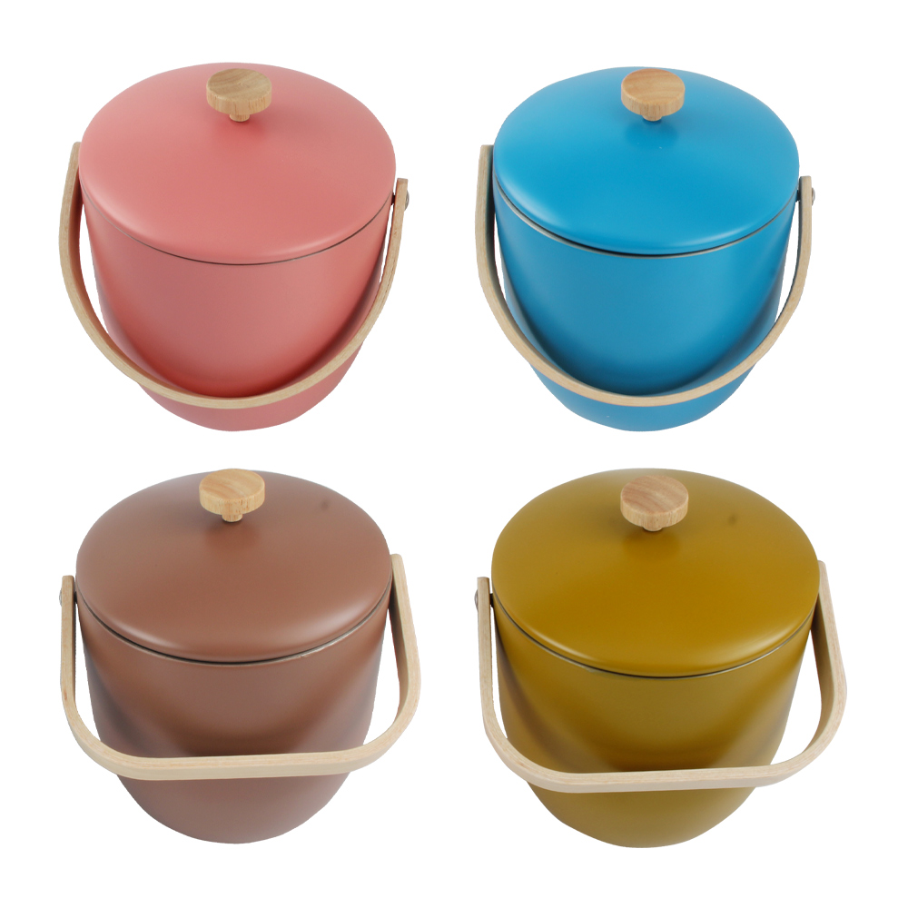 Stainless Steel Insulated Ice Bucket With Removable Lid — product information