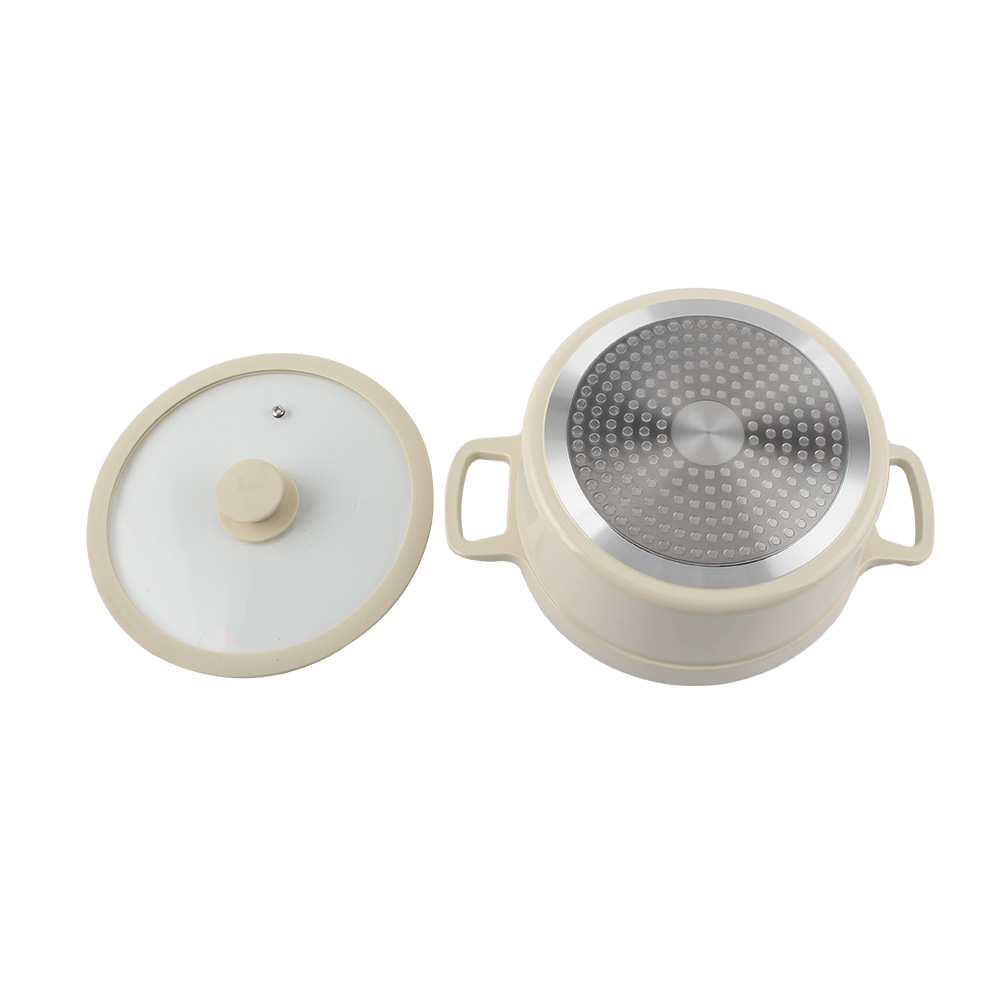Nonstick Aluminum Alloy Soup Pot, Cookware Pot Set With Glass Lid — product information