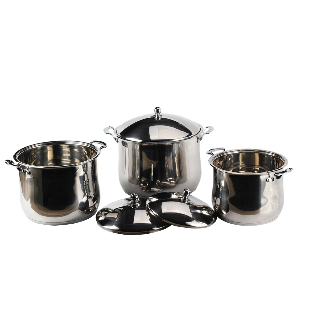 3pcs Stainless Steel Stockpot — 4